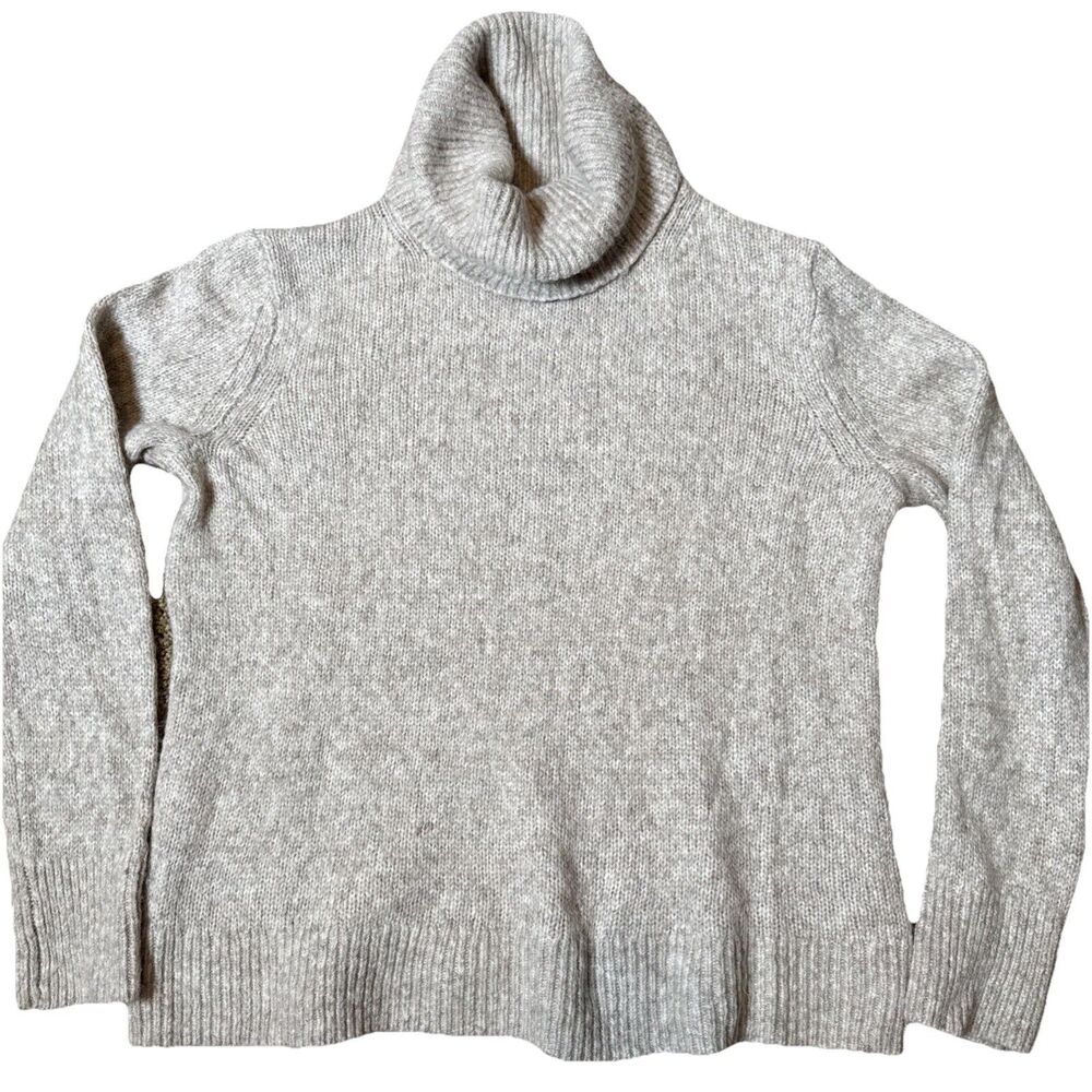 Banana Republic Turtleneck Sweater Merino Wool Blend Women's Sz M Quiet Luxury